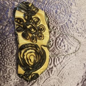 Gold and Black Small Evening Bag